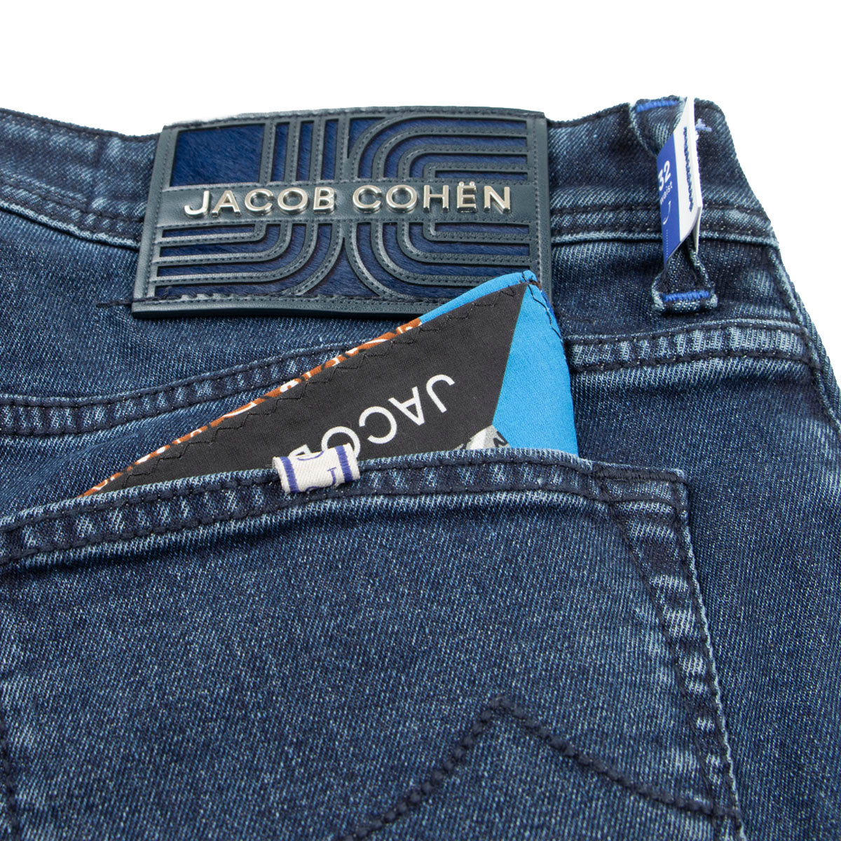 Dark Navy 'Nick' Stretch Slim Fit Jeans  Jacob Cohen   