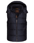 Dark Navy ‘Fire’ Down Filled Gilet Gilet Moorer   