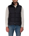 Dark Navy ‘Fire’ Down Filled Gilet Gilet Moorer   