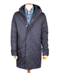 Dark Blue ‘Vermont’ Padded Duster Coat  Moorer   