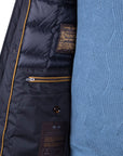 Dark Blue ‘Vermont’ Padded Duster Coat  Moorer   