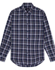 Charcoal & Red Check Cotton Flannel Shirt Long Sleeve Paul & Shark   