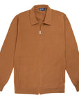 Orange Pure Merino Wool 2Ply Cardigan  Robert Old   