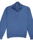 Royal Navy Virgin Wool Zip Neck Sweater  Robert Old   