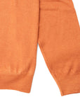 Orange Virgin Wool Zip Neck Sweater  Robert Old   