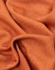 Orange Virgin Wool Zip Neck Sweater  Robert Old   