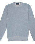 Ice Blue Wool & Cashmere Blend Crew Neck Jumper KNITWEAR Robert Old