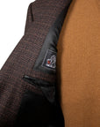 Brown Mélange Super 110’s Wool Jacket  Robert Old   