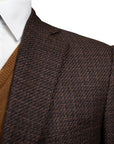 Brown Mélange Super 110’s Wool Jacket  Robert Old   