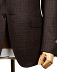 Brown Mélange Super 110’s Wool Jacket  Robert Old   