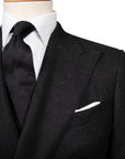 Charcoal Wool Flannel Double-Breasted Suit  Robert Old   