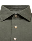 Green Carlo Riva Pure Cotton Twill Long Sleeve Shirt L/S SHIRTS Robert Old