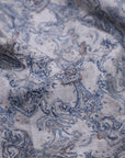 Blue Paisley Pure Cotton Italian Long Sleeve Shirt L/S SHIRTS Robert Old