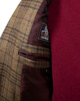 Brown Glenesk Check Wool & Cashmere Jacket  Robert Old   