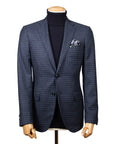 Navy & Grey Twill Pure Wool Jacket  Robert Old   