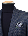 Navy & Grey Twill Pure Wool Jacket  Robert Old   