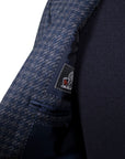 Navy & Grey Twill Pure Wool Jacket  Robert Old   