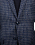 Navy & Grey Twill Pure Wool Jacket  Robert Old   