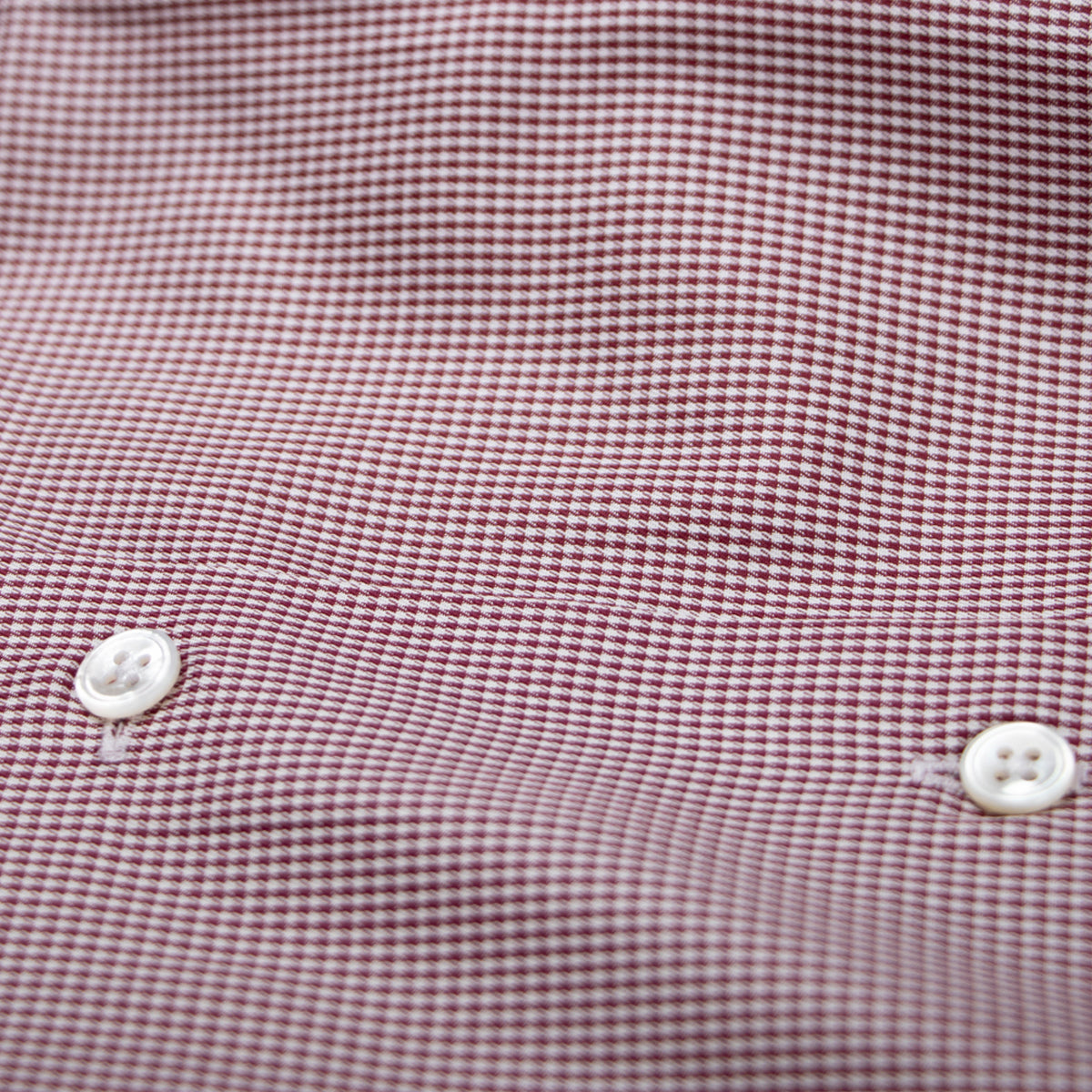 Burgundy Swiss Cotton Twill Long Sleeve Shirt  Robert Old   