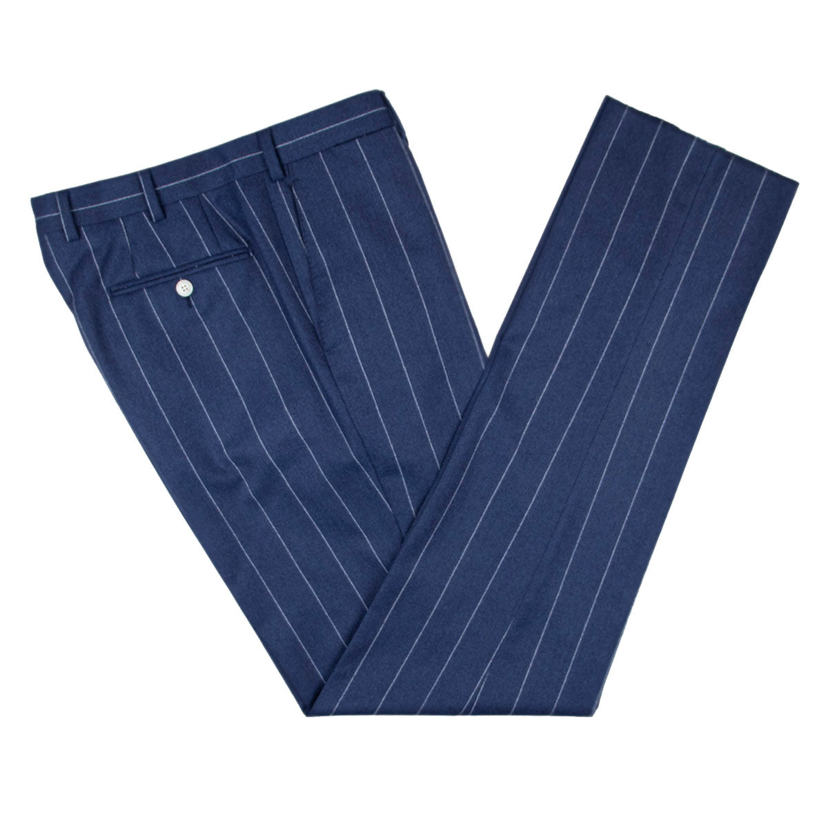 Navy & White Pinstripe Double-Breasted Suit  Robert Old   