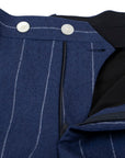 Navy & White Pinstripe Double-Breasted Suit SUITS Robert Old