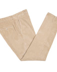 Sand Beige Stretch Cotton Corduroy Trousers CASUAL TROUSERS Robert Old