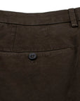 Brown Stretch Cotton Twill Chinos  Robert Old   