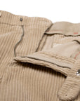 Sand Beige Stretch Cotton Corduroy Trousers CASUAL TROUSERS Robert Old