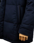 Navy Loro Piana Rain System 100% Cashmere Padded Coat OVERCOATS Robert Old