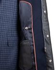 Navy Loro Piana Rain System 100% Cashmere Padded Coat OVERCOATS Robert Old