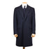 Navy Wool & Cashmere Twill Longline Handcrafted Overcoat OVERCOATS Belvest