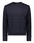 Navy Wool Crewneck Jumper  Paul & Shark   