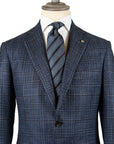 Italian Fine Navy Check Jacket  Belvest   