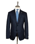 Navy Check Italian Wool & Cashmere Suit  Belvest   