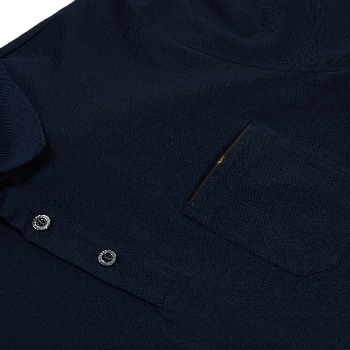 Navy 'Peschici’ 100% Cotton Polo Shirt  Moorer   