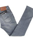 Washed Grey ‘Nick’ Stretch Slim Fit Jeans  Jacob Cohen   