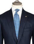 Navy Check Italian Wool & Cashmere Suit  Belvest   