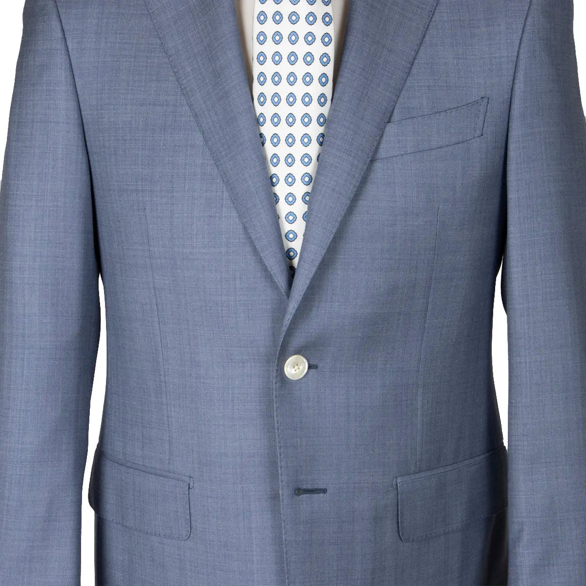 Light Blue 100% Wool Suit  Robert Old   