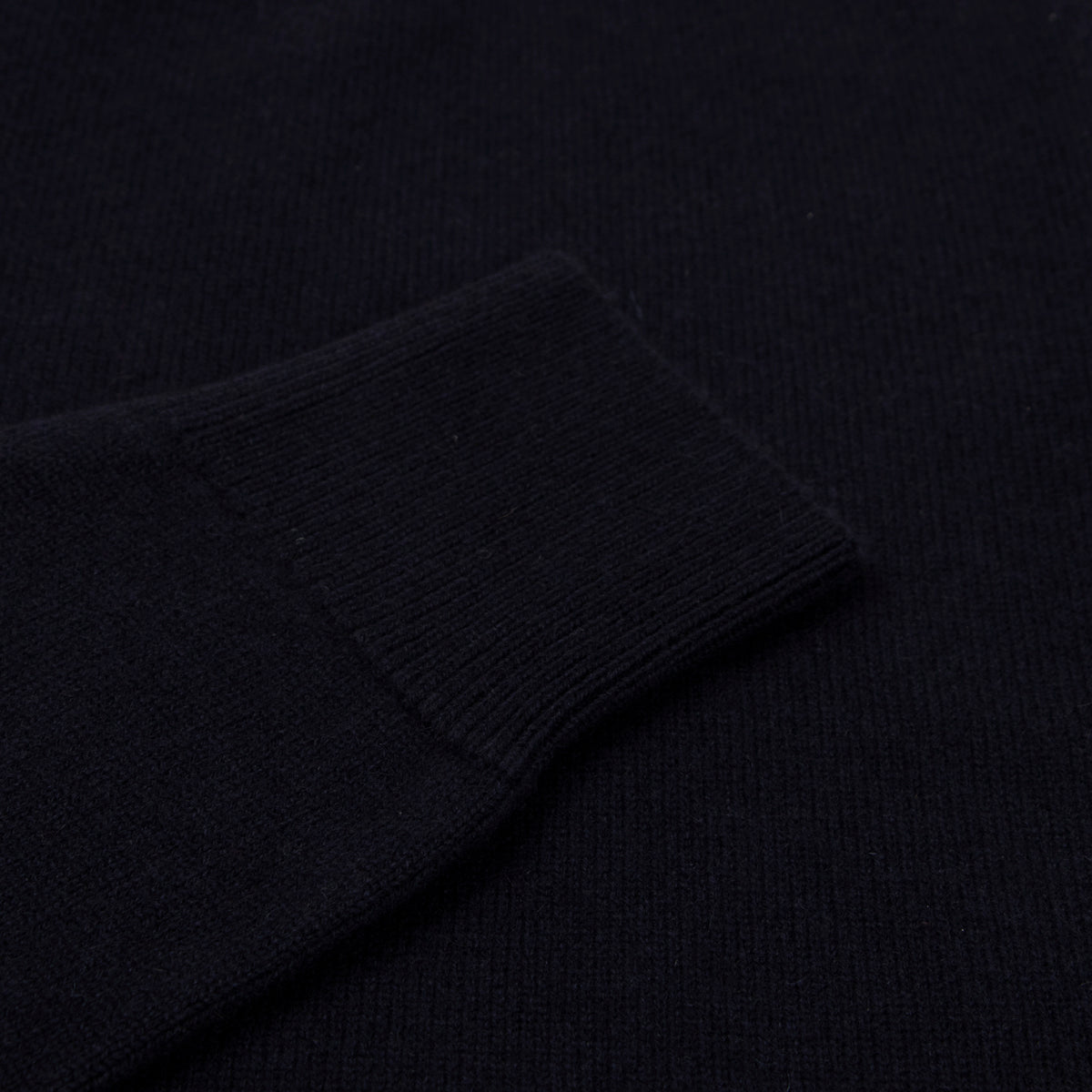 Dark Navy Tobermorey 4ply V-Neck Cashmere Sweater  Robert Old   