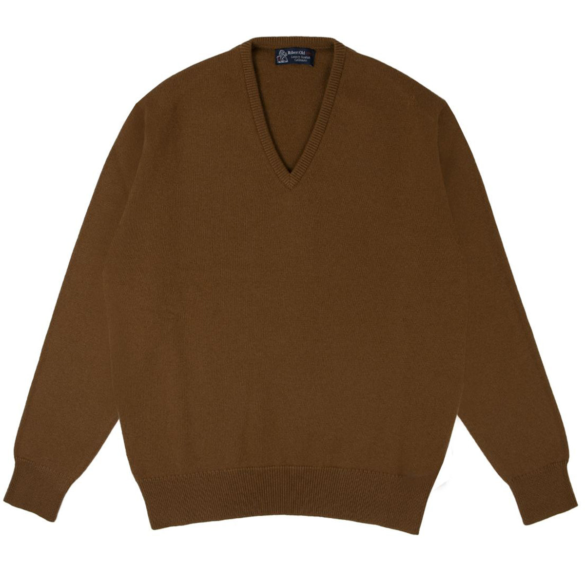 Vintage Vicuna Tobermorey 4ply V-Neck Cashmere Sweater  Robert Old   