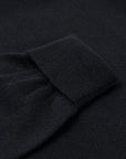 Black Highclere Cashmere Crew Neck Sweater  Robert Old   