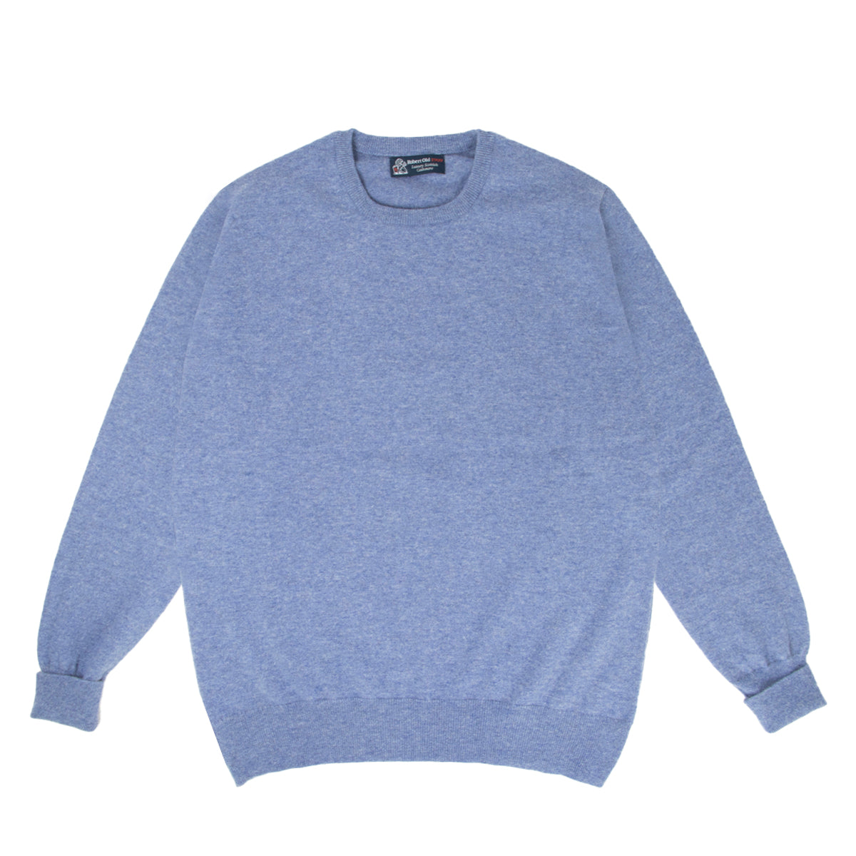 Lapis Blue Highclere Cashmere Crew Neck Sweater  Robert Old   