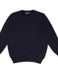 Dark Navy Highclere Cashmere Crew Neck Sweater  Robert Old   