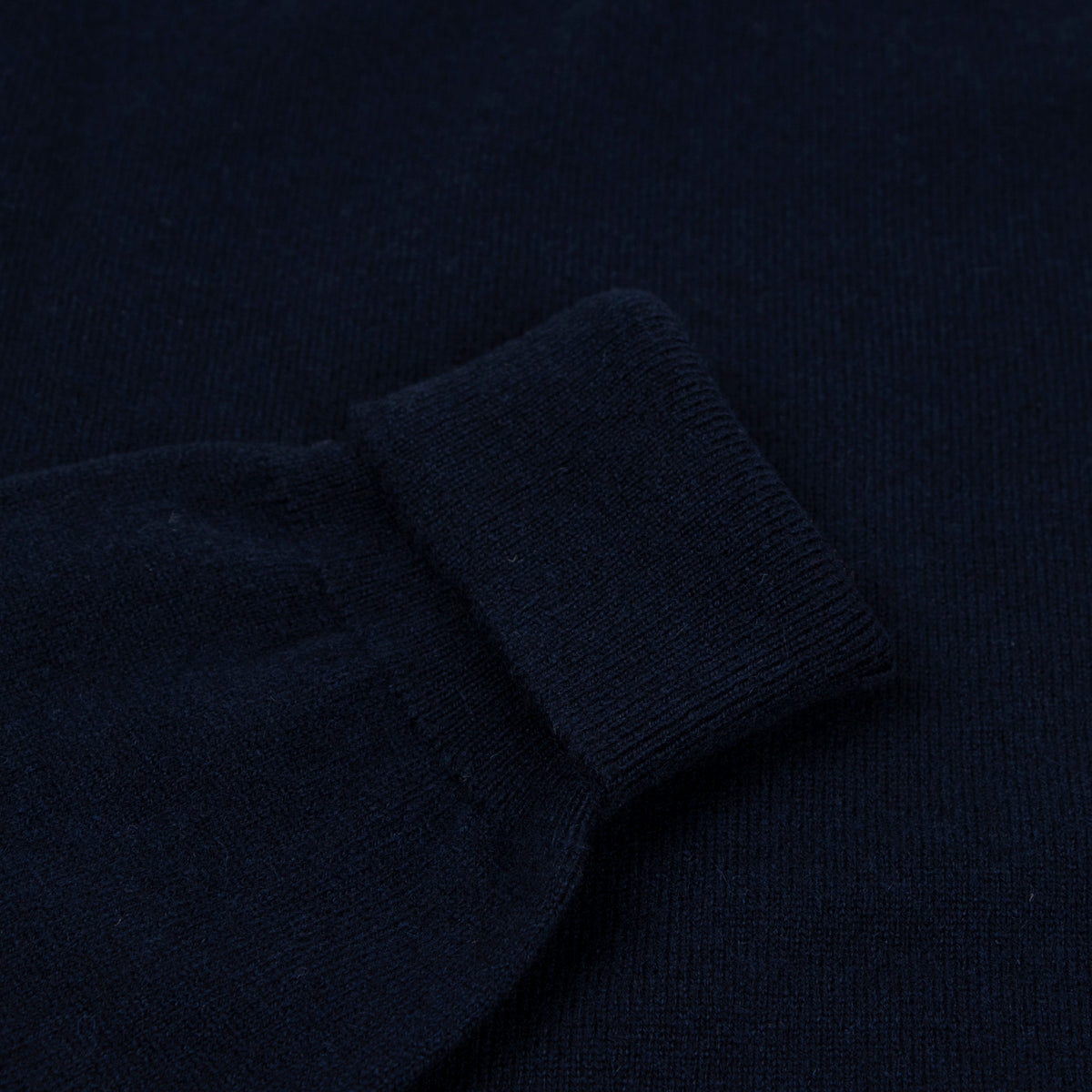 Dark Navy Chatsworth 2ply V-Neck Cashmere Sweater  Robert Old   