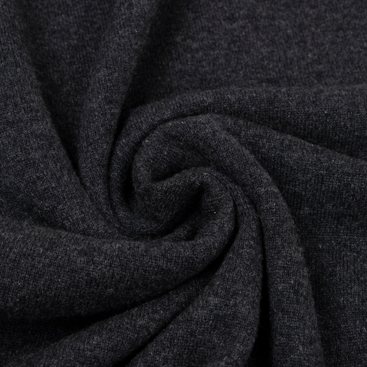Charcoal Chatsworth 2ply V-Neck Cashmere Sweater  Robert Old   