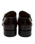 Polished Oxblood Leather Double Buckle Shoe SHOES Santoni