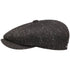 Cashmere and Silk Melange Herringbone Flat Cap CAPS & HATS Stetson