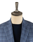 Blue Check Super 130's Pure Wool Jacket  Robert Old   