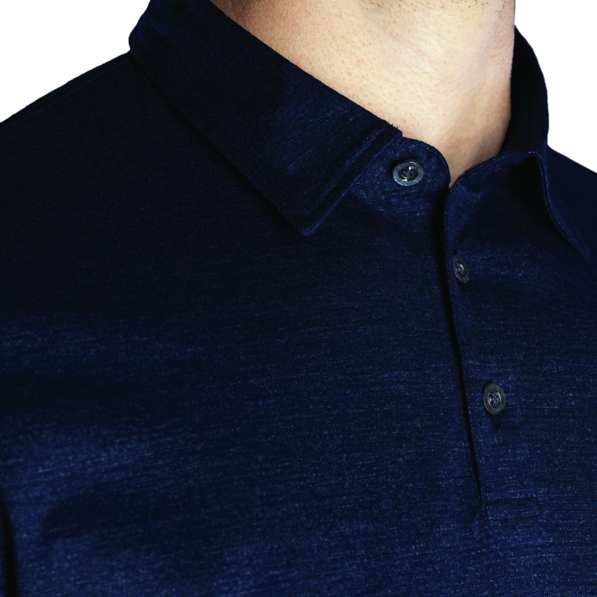 Navy ‘Pachino’ Cotton Jersey Polo Shirt  Moorer   
