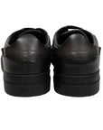 Polished Black Leather Sneaker  Santoni   